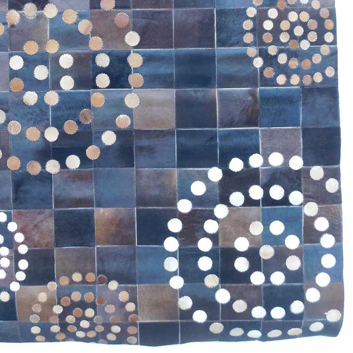 Tapis peau de vache CUIR 4, kilim fait main — vue 5