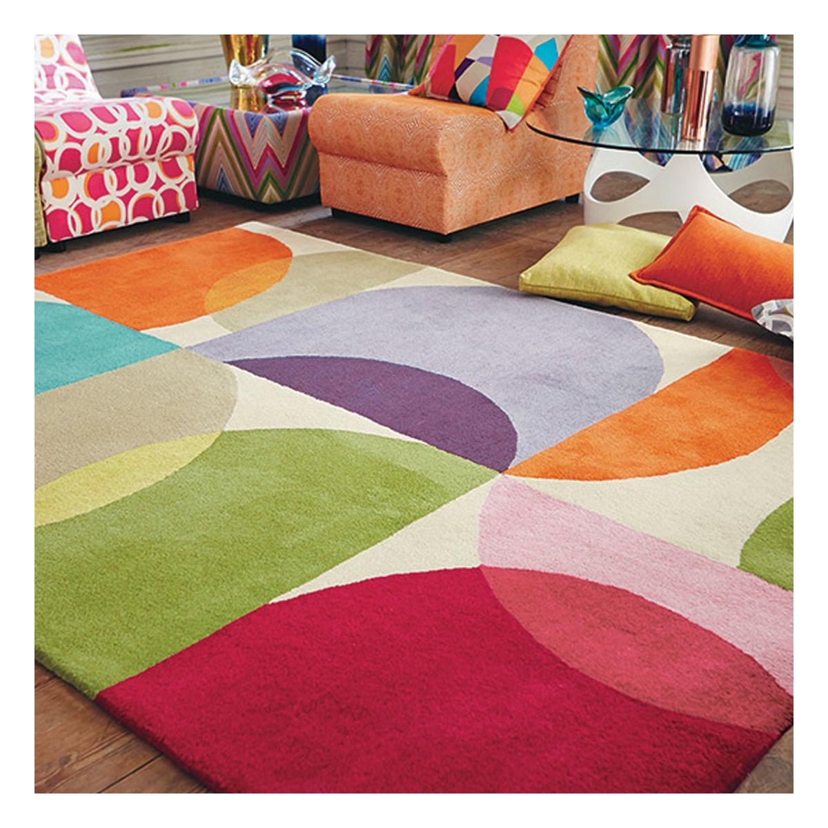 Tapis salon KALEIDO en laine Fait main — vue 3
