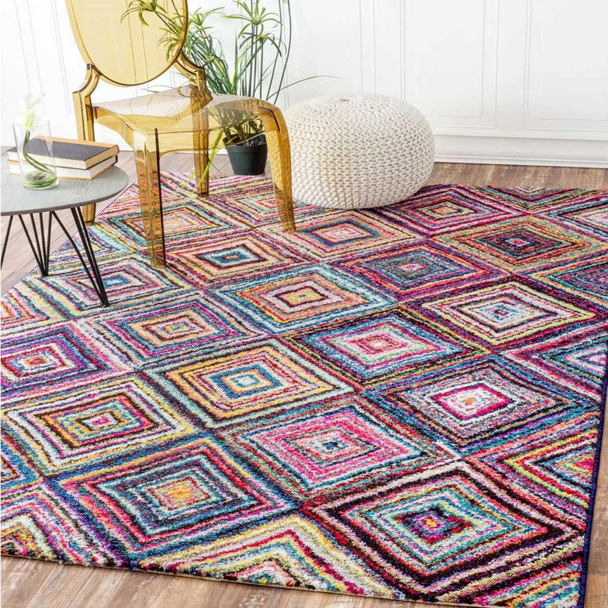 Tapis pour une chambre ou une entrée tissé motif géométrique LYN6 CARI — vue 3