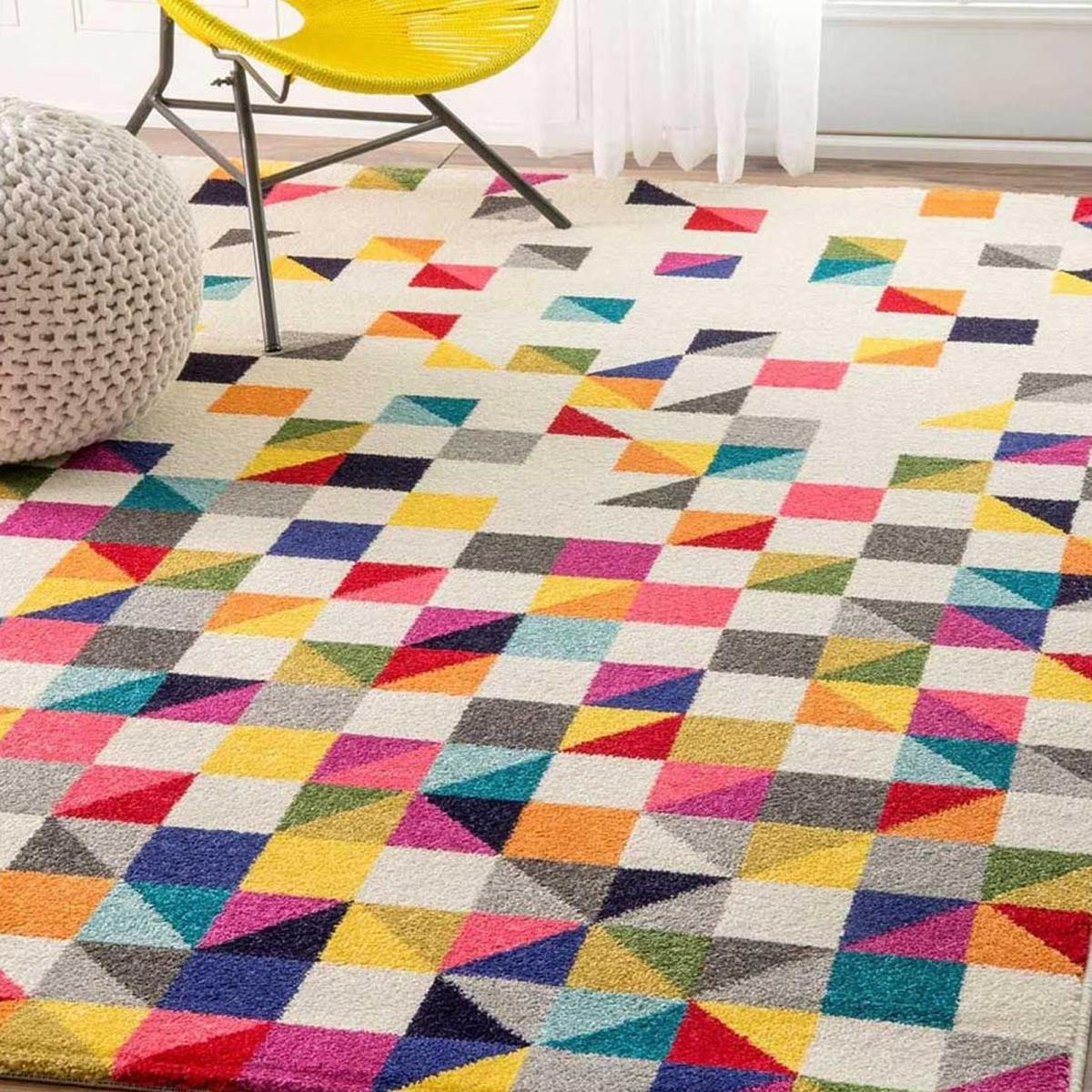 Tapis salon et chambre tissé motif géométrique LYN6 BOUTIK — vue 3