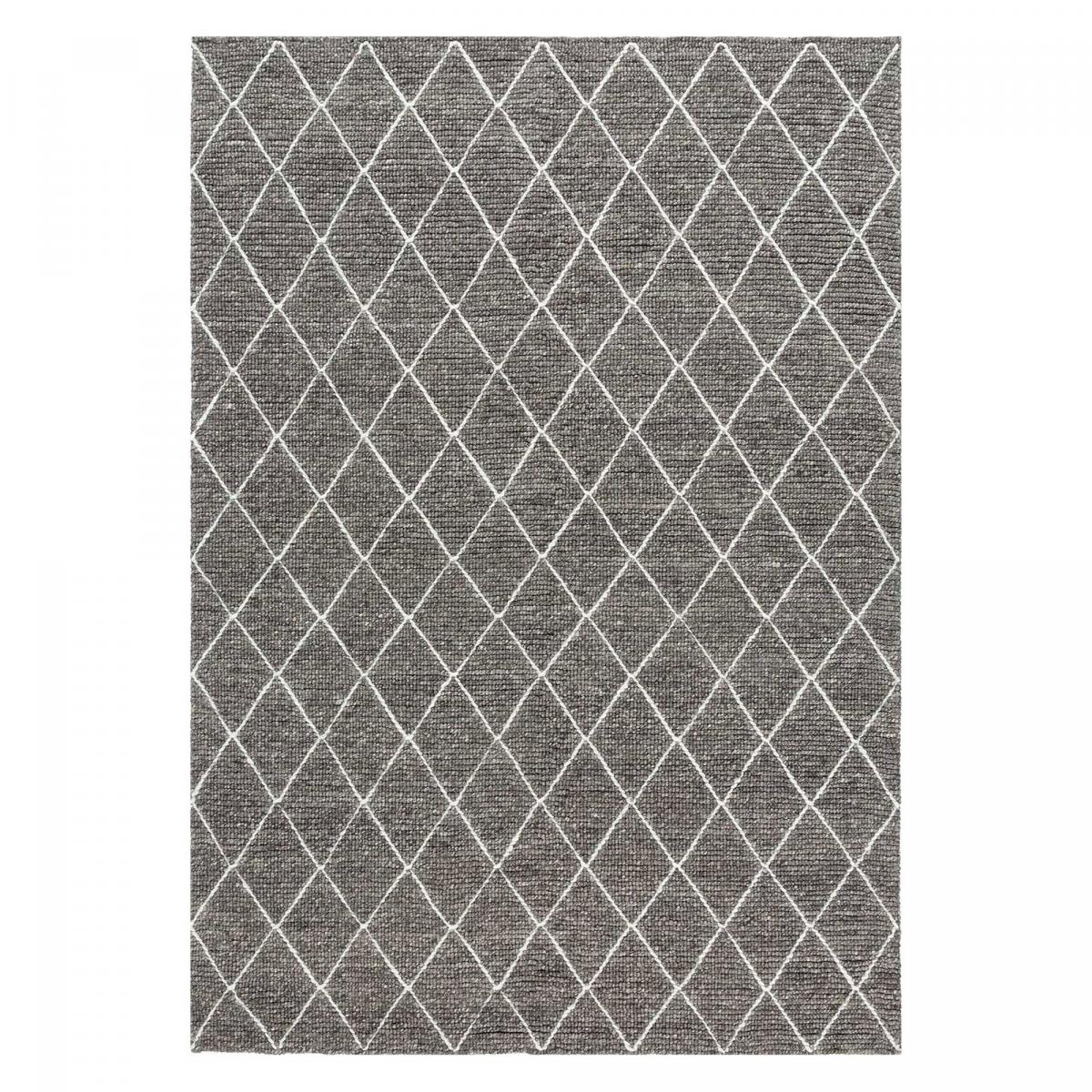 Tapis salon fait main en laine motif scandinave