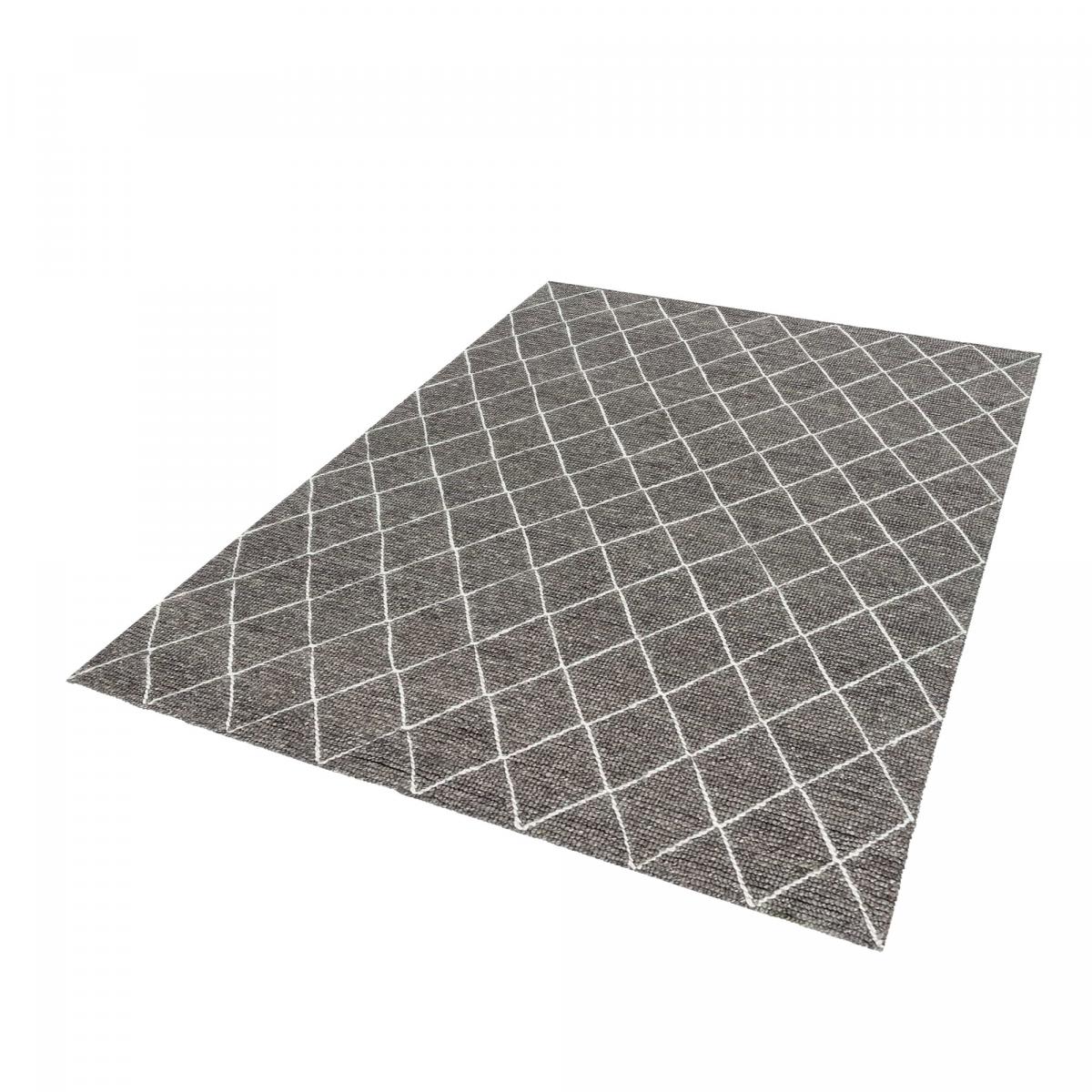 Tapis salon fait main en laine motif scandinave — vue 5