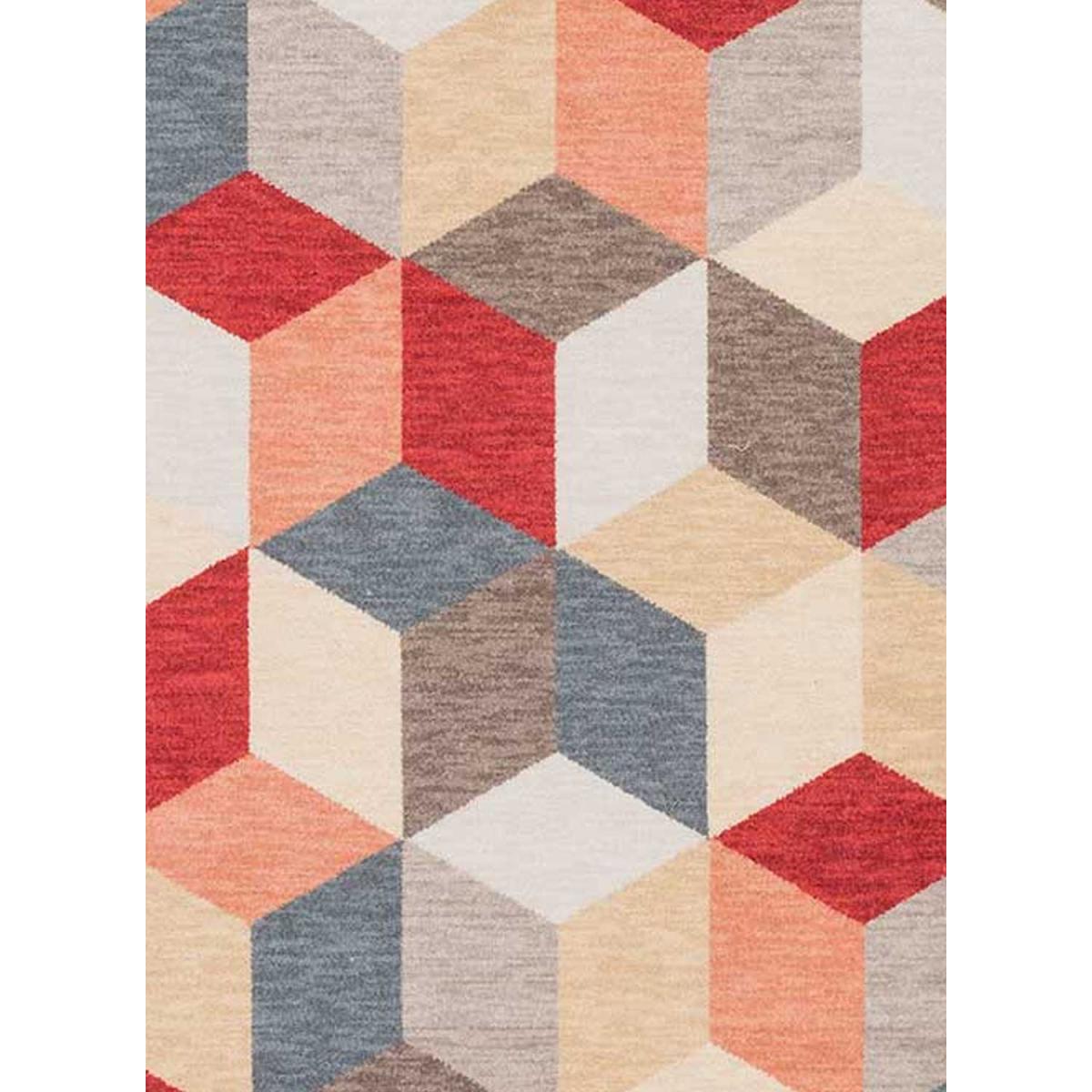 Tapis salon et chambre tissé en laine motif géométrique LOVE 8 1A2T — vue 4