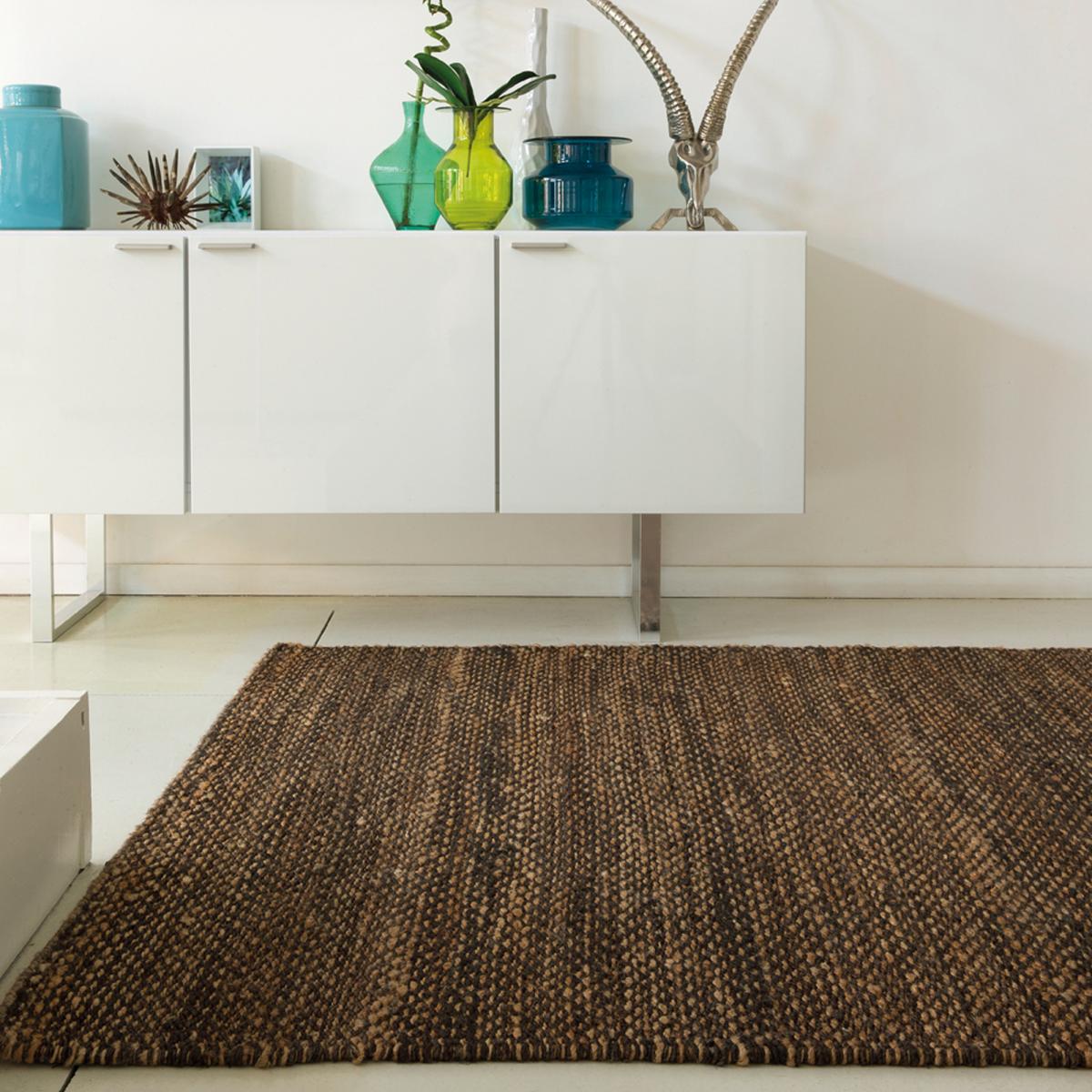 Tapis kilim fait main en chanvre motif uni LOOK 607 — vue 3