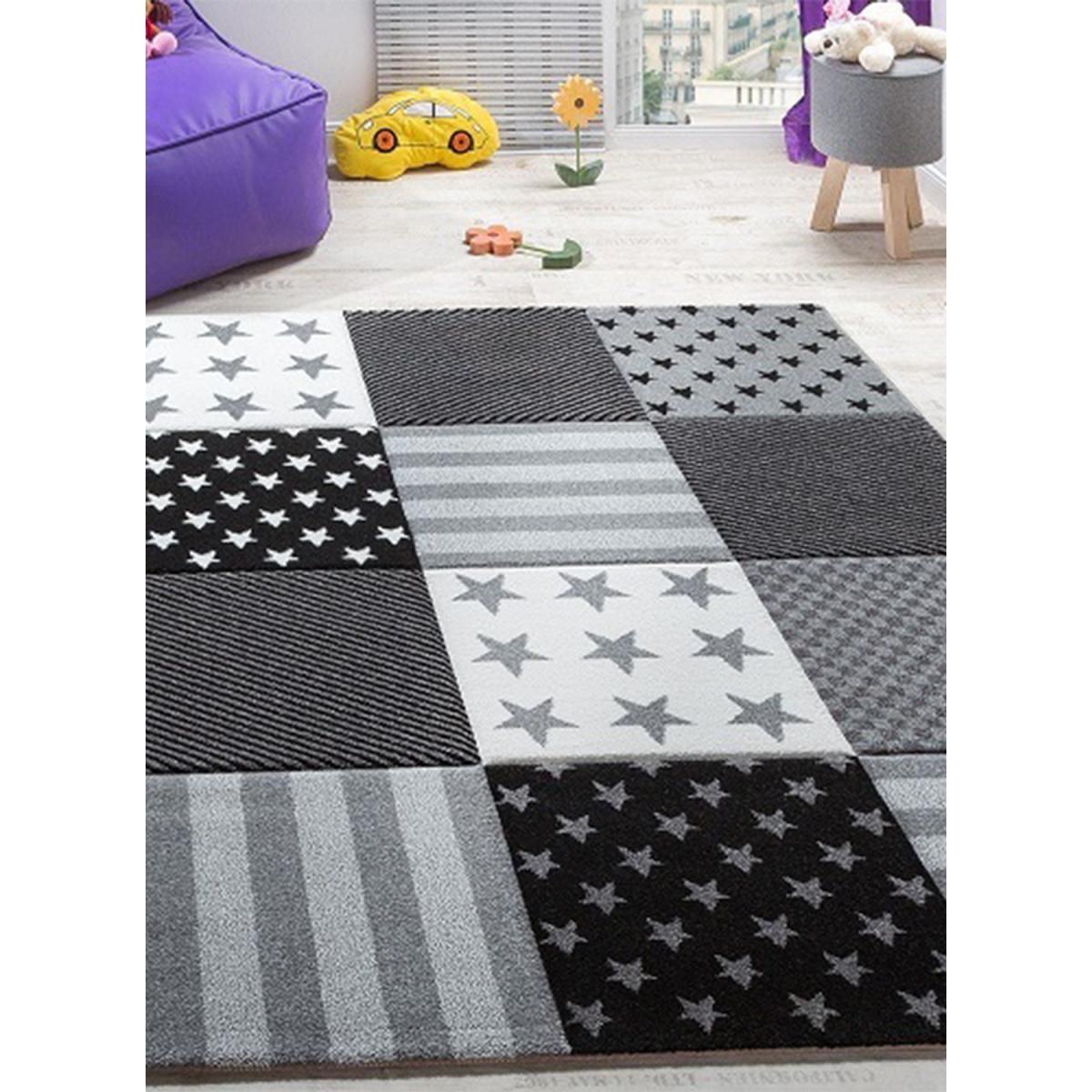 Tapis enfant tissé motif géométrique LYN8 FLAG START — vue 6