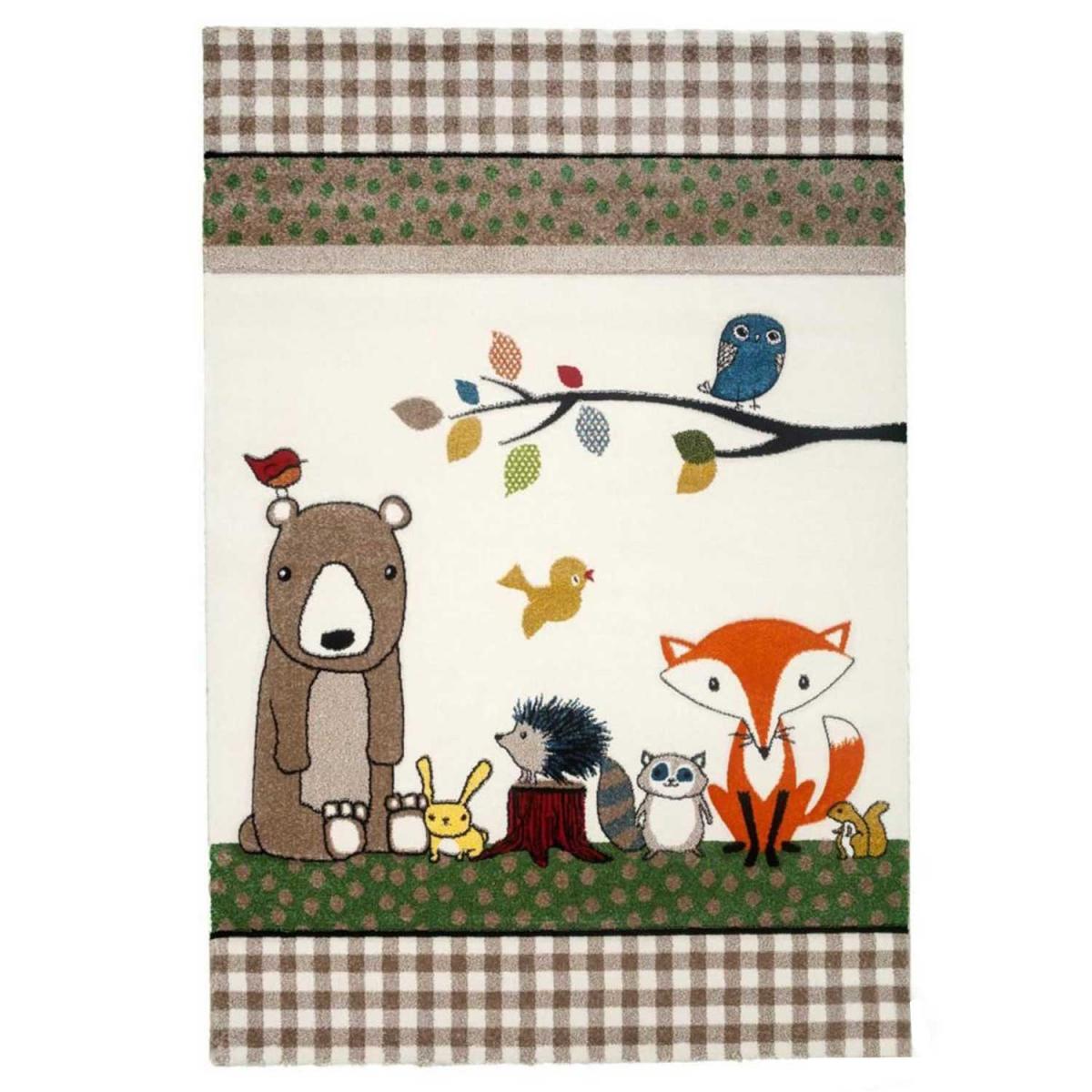 Tapis enfant tissé LYN8 PHOTO DE FORET