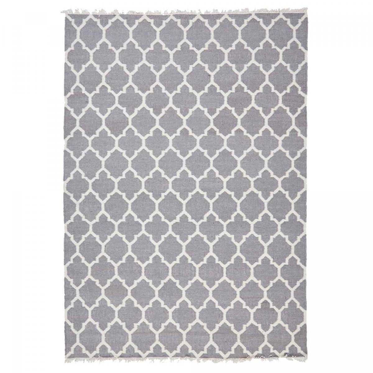 Tapis kilim fait main en laine motif scandinave