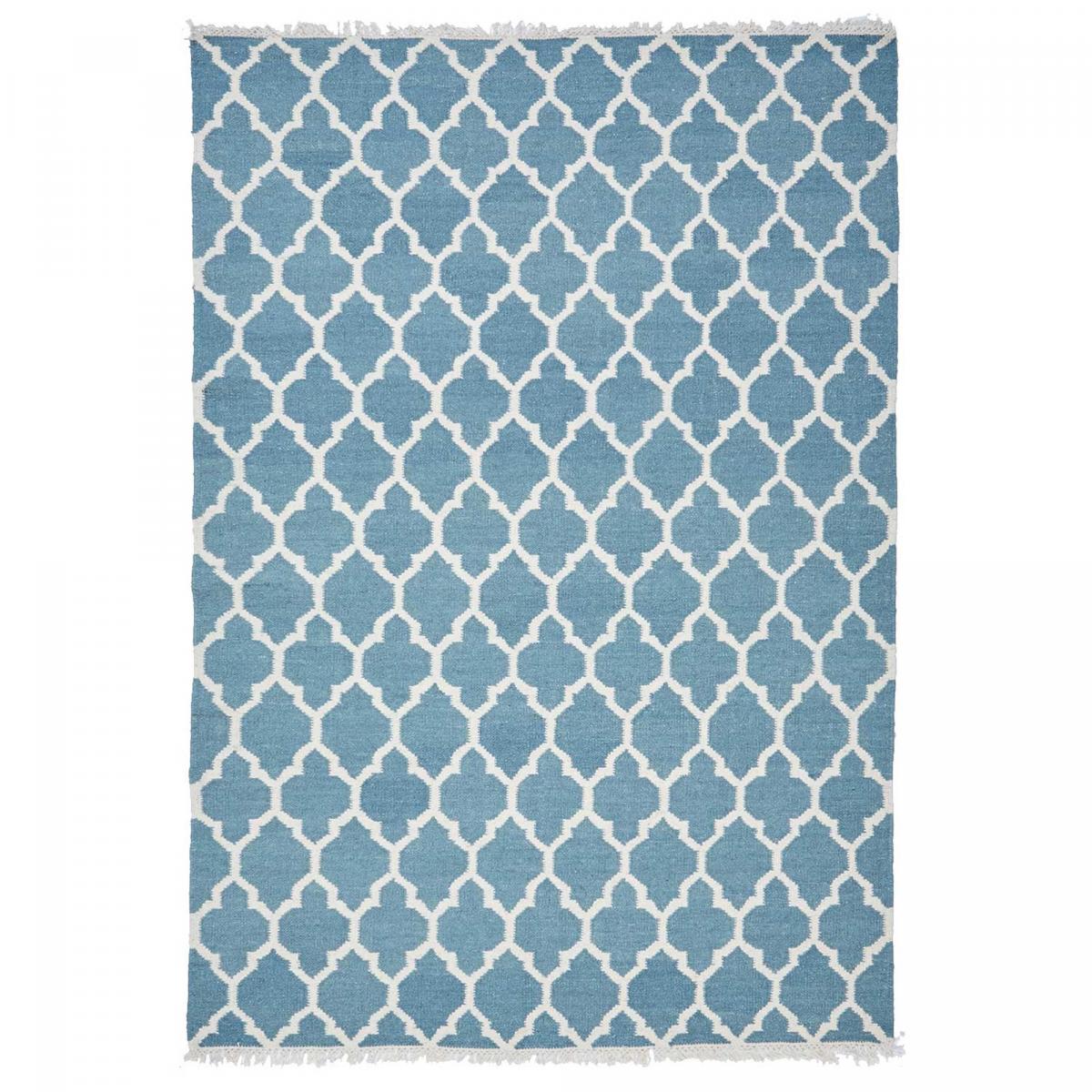 Tapis kilim fait main en laine motif scandinave