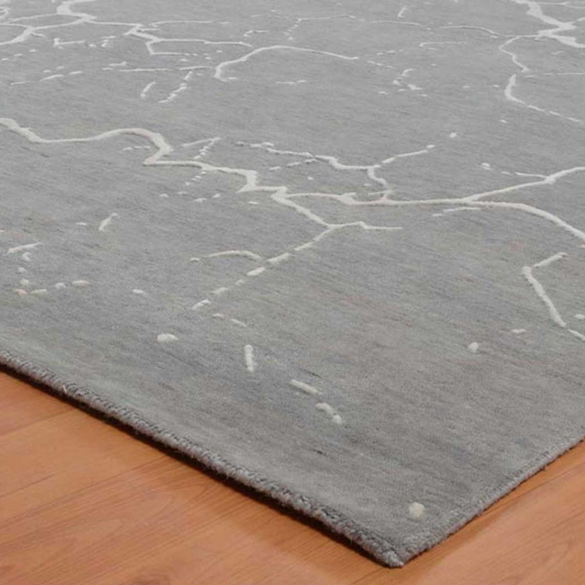 Tapis salon et chambre fait main en laine motif abstrait FUSION 2 — vue 5