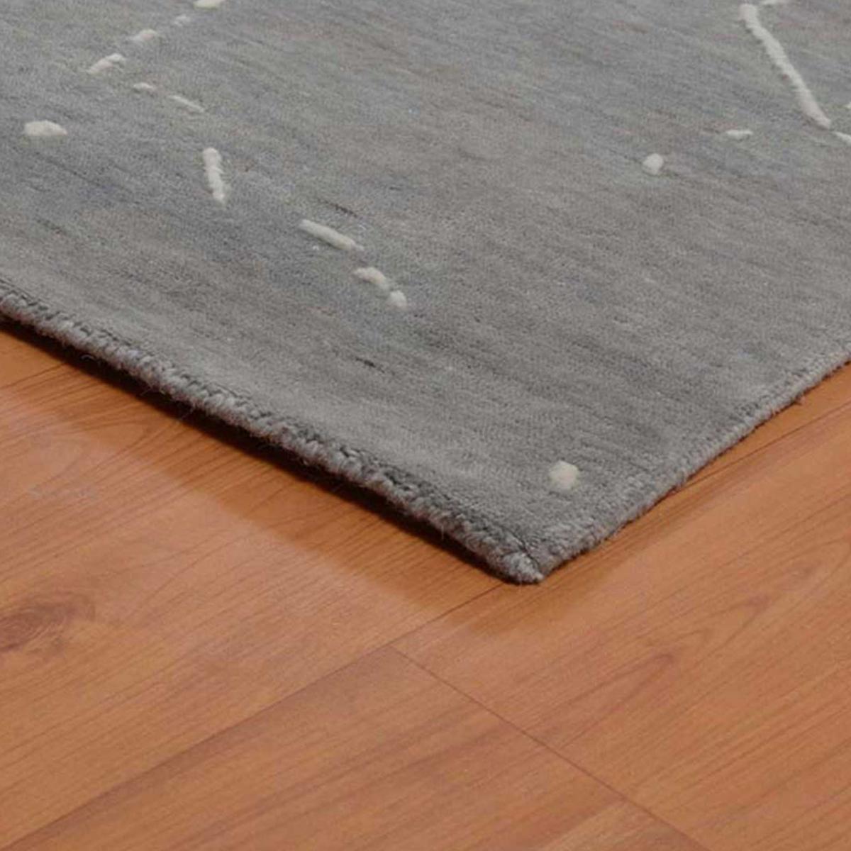 Tapis salon et chambre fait main en laine motif abstrait FUSION 2 — vue 4