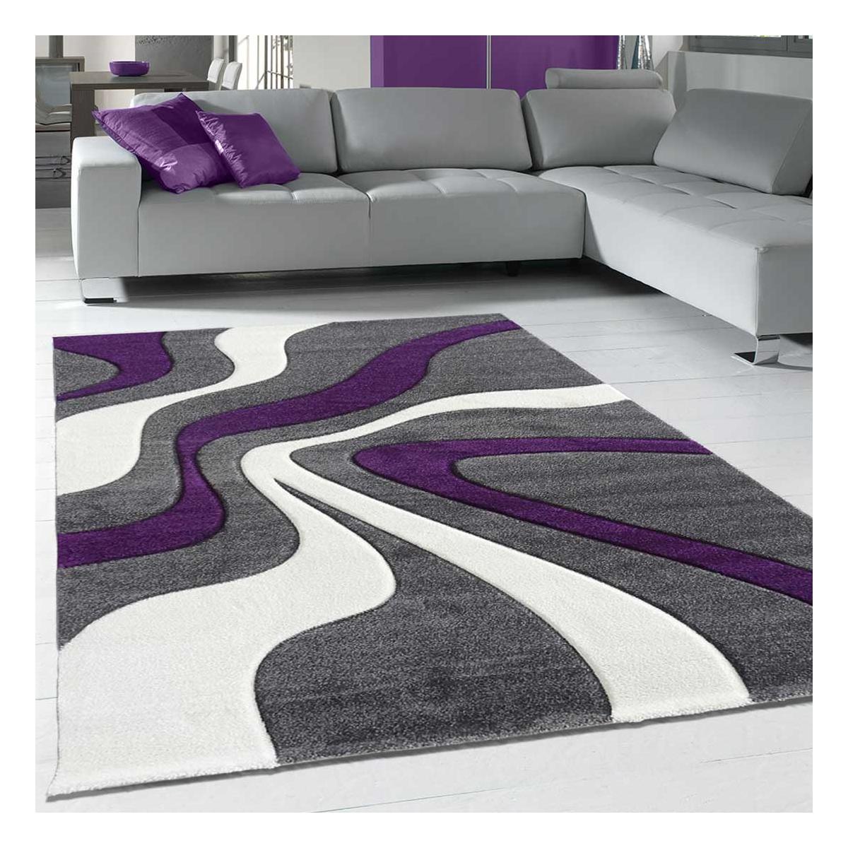 Tapis entrée tissé motif rond LYN8 VAGUE — vue 3