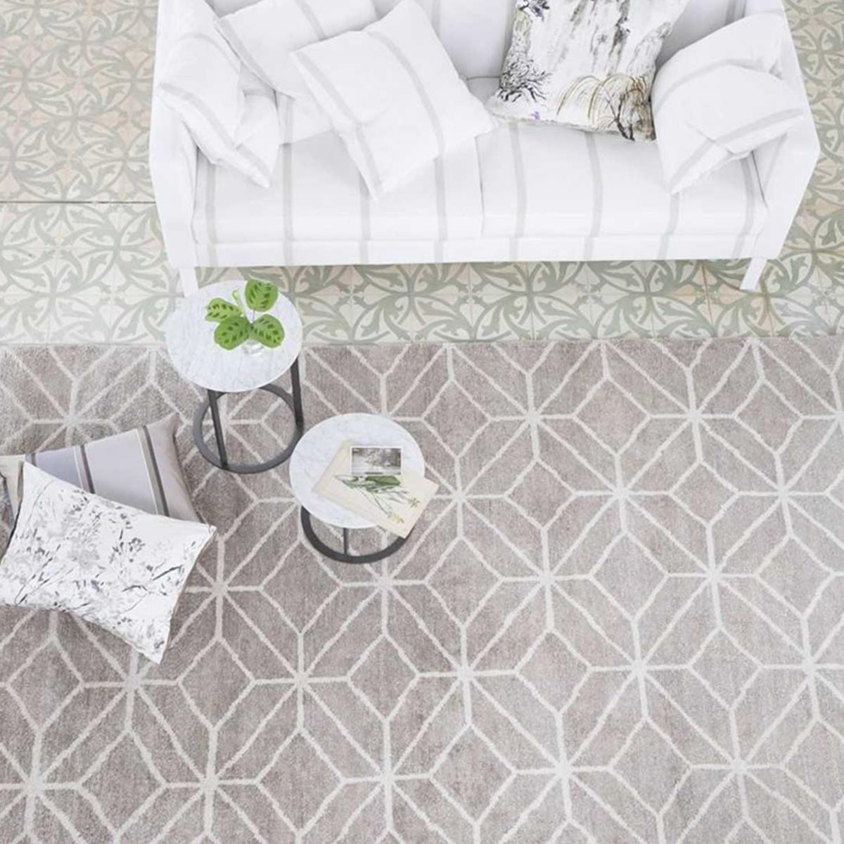 Tapis salon et chambre fait main en laine motif scandinave CARETTI — vue 3