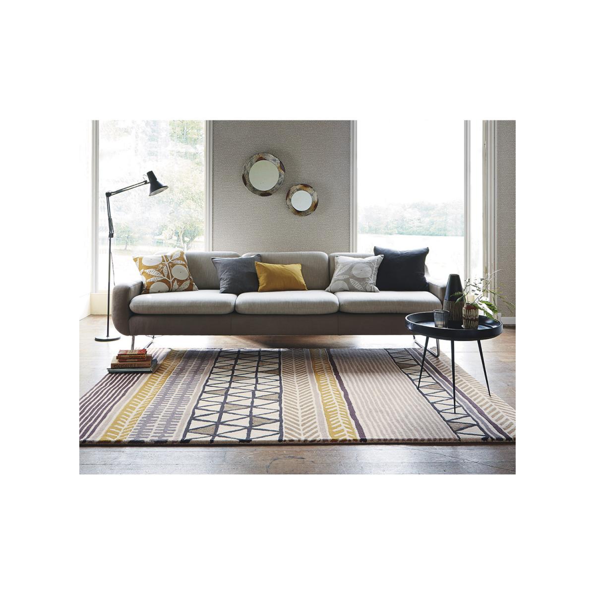 Tapis salon RAITA en laine Fait main — vue 6