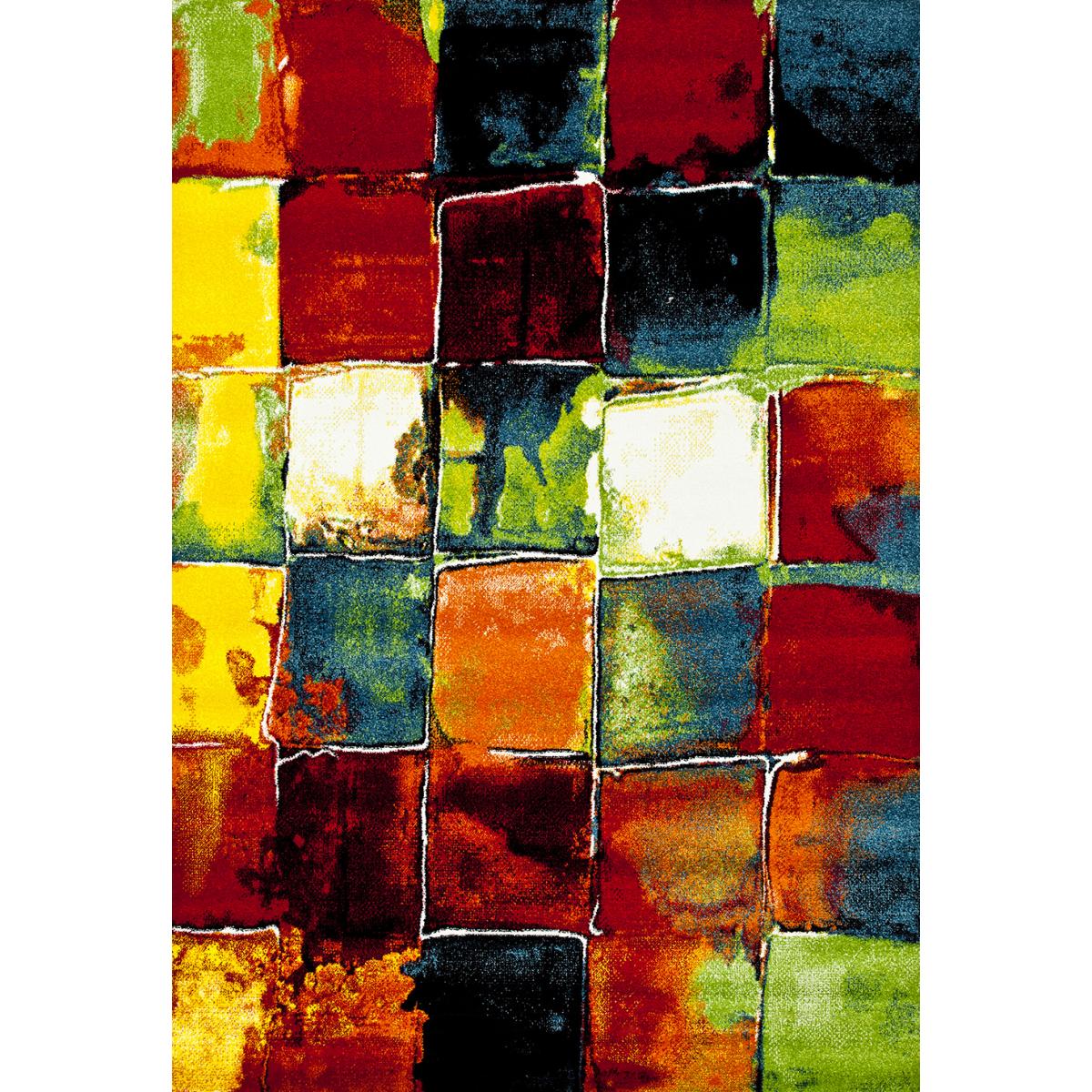 Tapis salon et chambre tissé motif géométrique BE 39