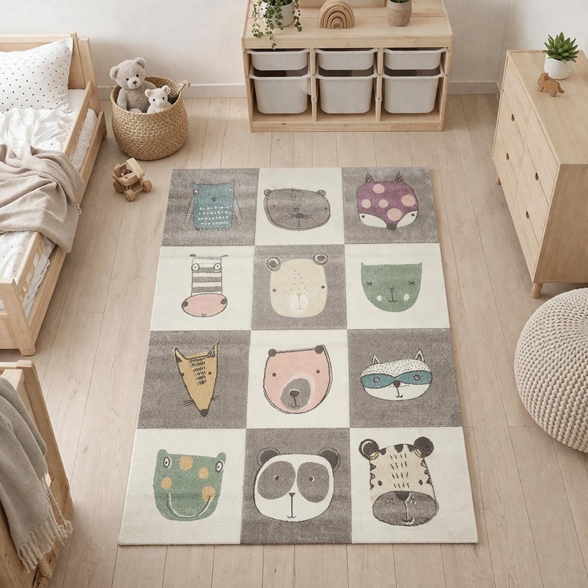 Tapis enfant tissé motif animaux ZOO 2 — vue 3