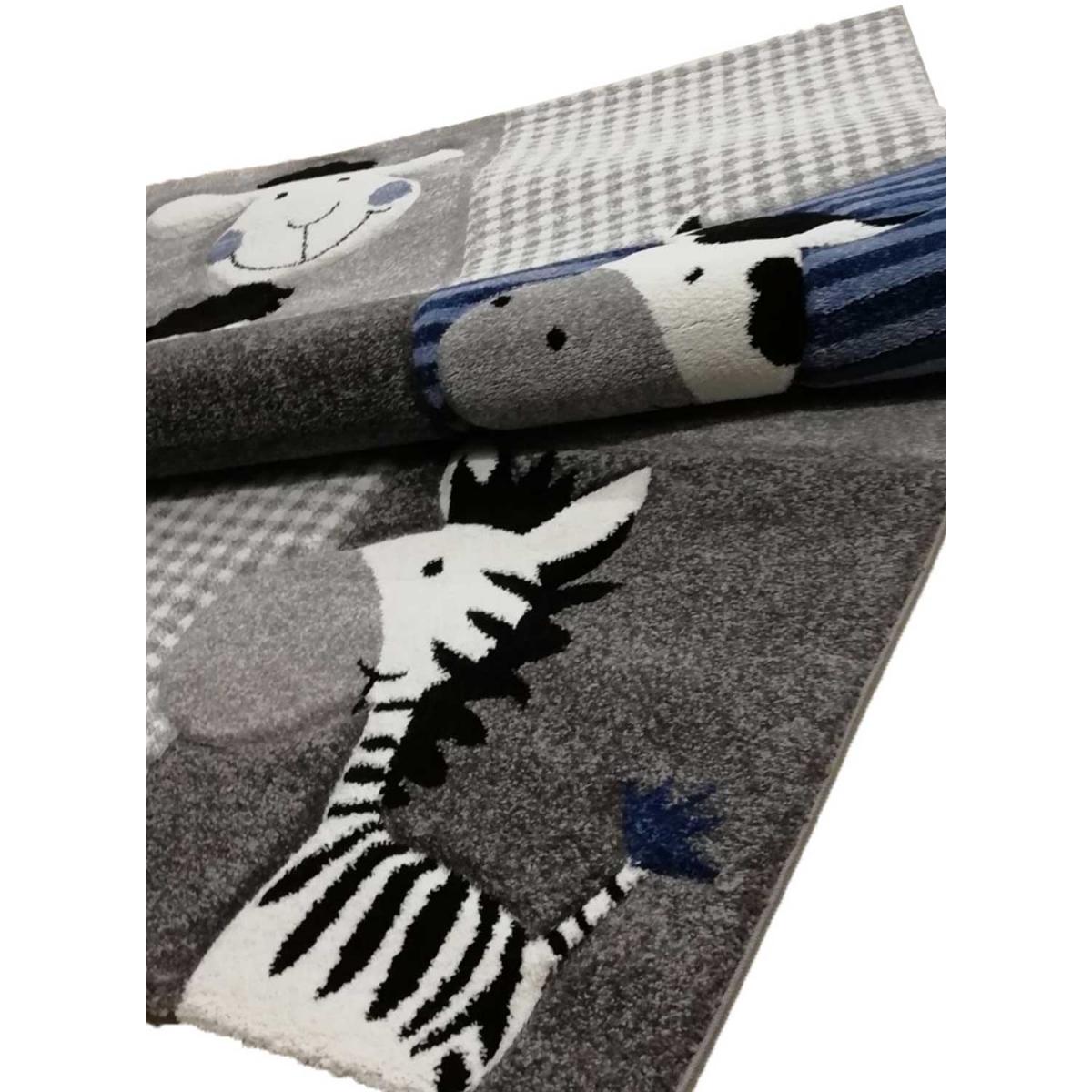 Tapis enfant tissé motif animaux ZOO — vue 4