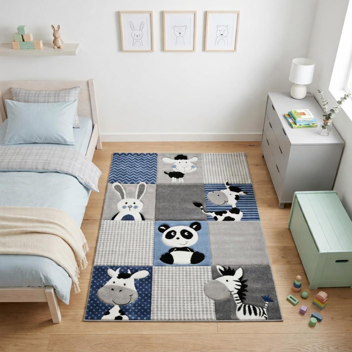 Tapis enfant tissé motif animaux ZOO — vue 3