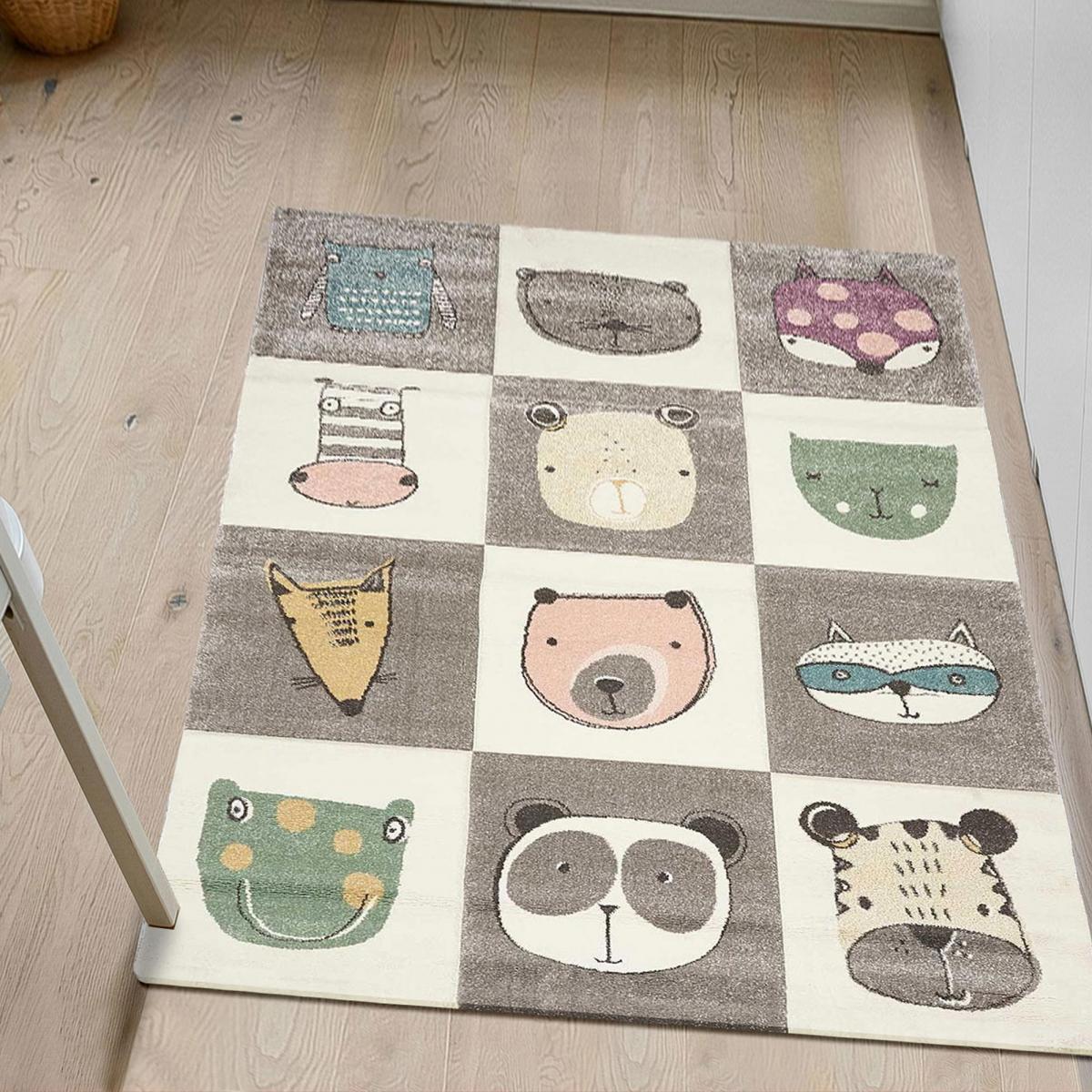 Tapis enfant tissé motif animaux ZOO 2 — vue 3
