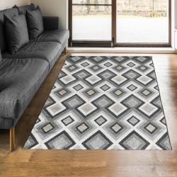 UN AMOUR DE TAPIS Zoo Too 60x110 cm Tapis Enfant Tapis Chambre Tapis Rectangulaire Tapis Gris
