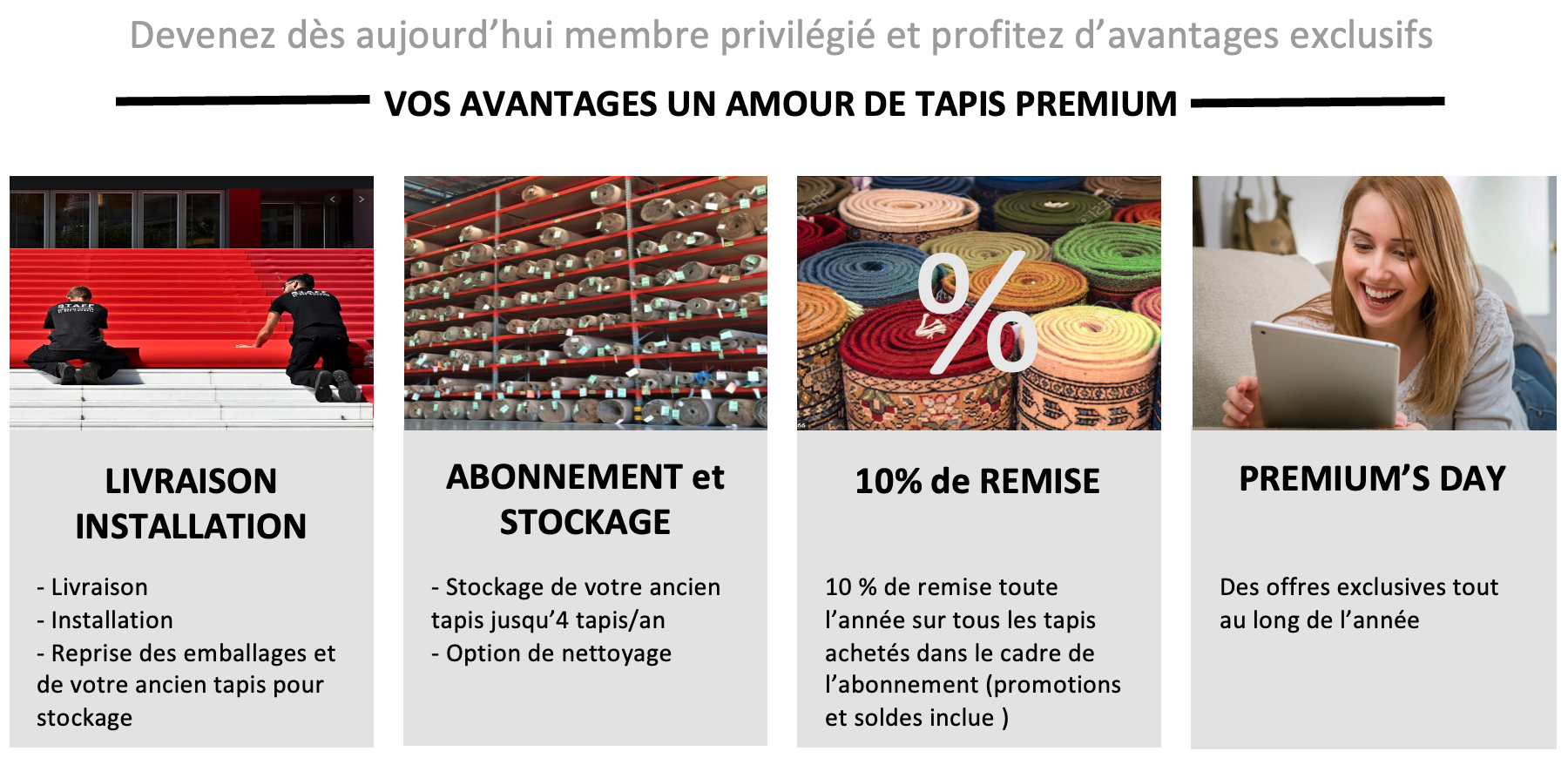stockage tapis